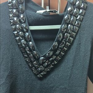 Trina Turk Black Knit Top